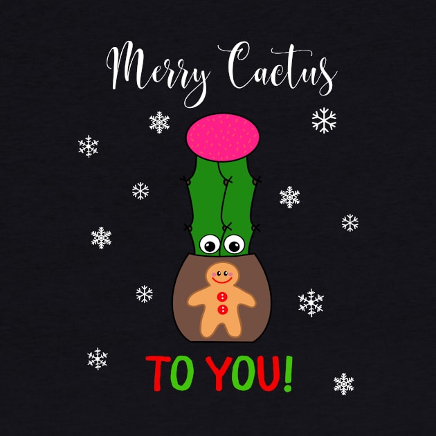 Merry Cactus To You - Hybrid Cactus In Gingerbread Man Pot by DreamCactus